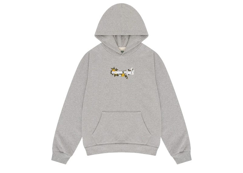 Denim Tears Embroidered Floral Hoodie Grey