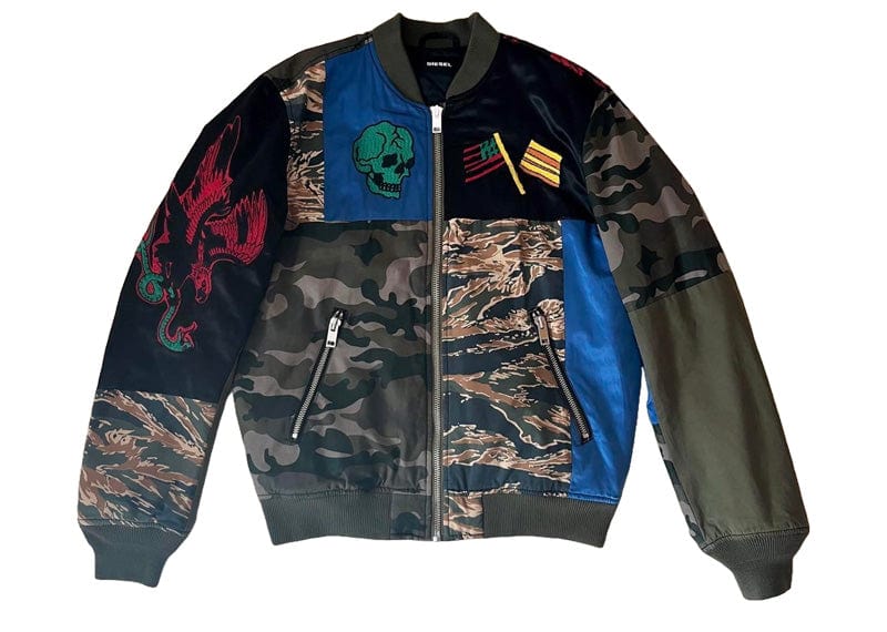 Diesel Camo Patchwork Bomber Jacket