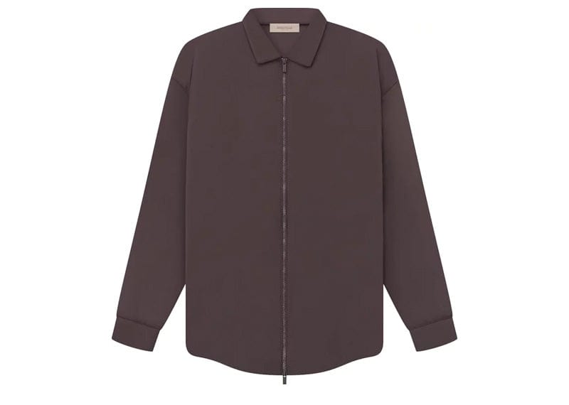 Fear of God Essentials Filled Nylon Shirt Jacket 'Plum'