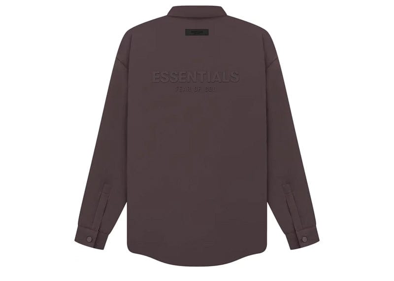 Fear of God Essentials Filled Nylon Shirt Jacket 'Plum'