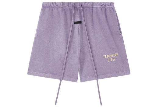 Fear of God Essentials Fleece Soccer Short Lavender