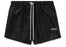 Fear of God Essentials Jet Black Running Shorts Gold Logo