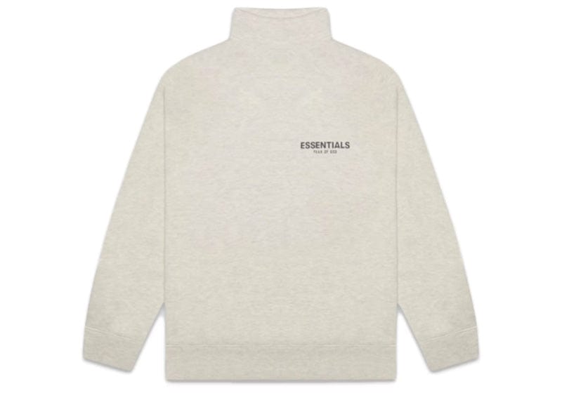 Fear of God Essentials Pull-over Mockneck Sweatshirt Oatmeal/Oatmeal Heather/Light Heather Oatmeal