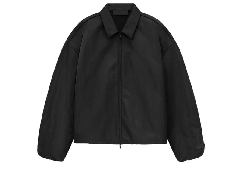 Fear of God Essentials Textured Nylon Trucker Jacket Black