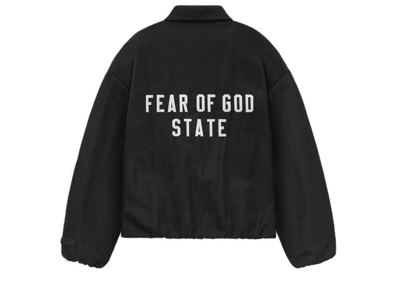 Fear of God Essentials Textured Nylon Trucker Jacket Black