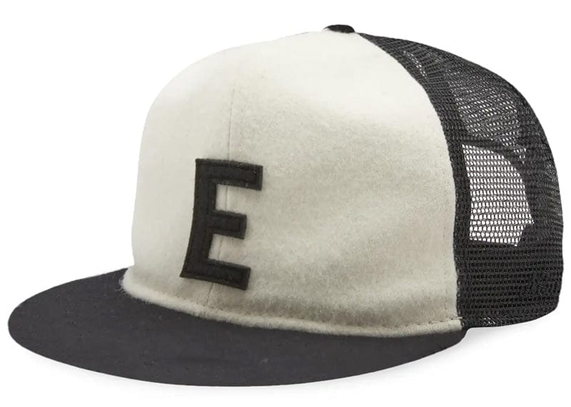 Fear of God Essentials x New Era Black & Cream Wool Trucker Hat