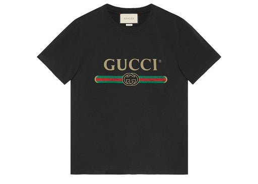 Gucci Logo Washed Print T-shirt Black