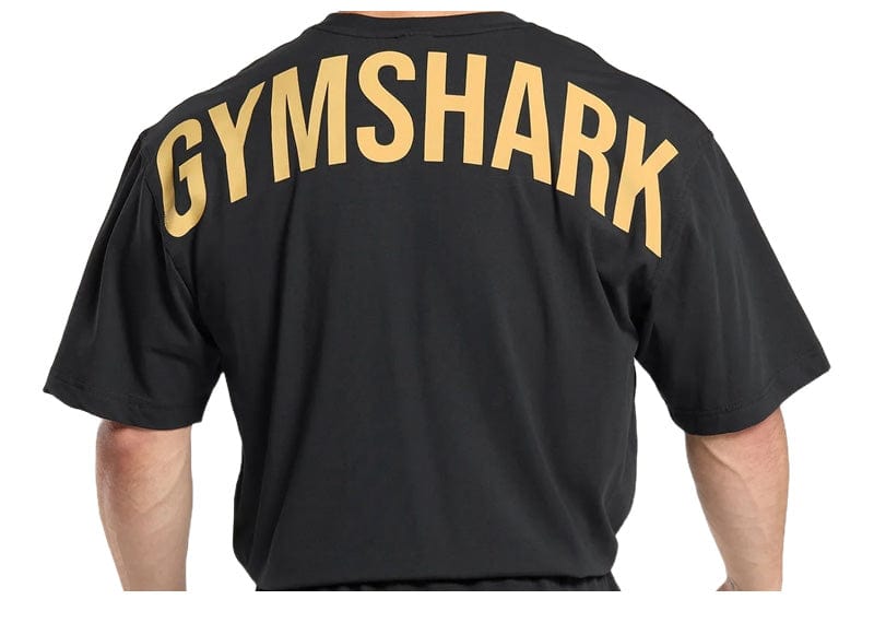 Gymshark Power Tee Black/Rustic Yellow