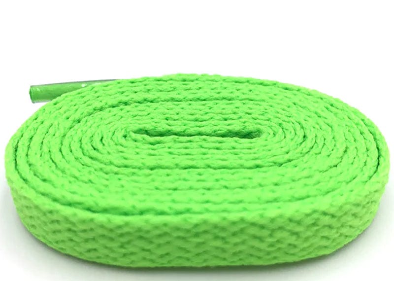 Hefted Laces - FLAT POLYESTER LACES - Neon Green