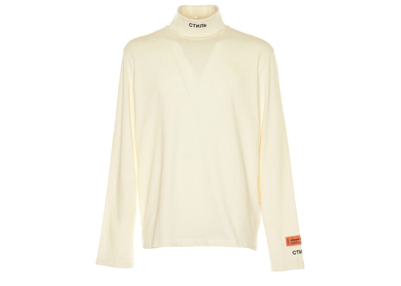 Heron Preston CTNMB Long Sleeve Roll-Neck White