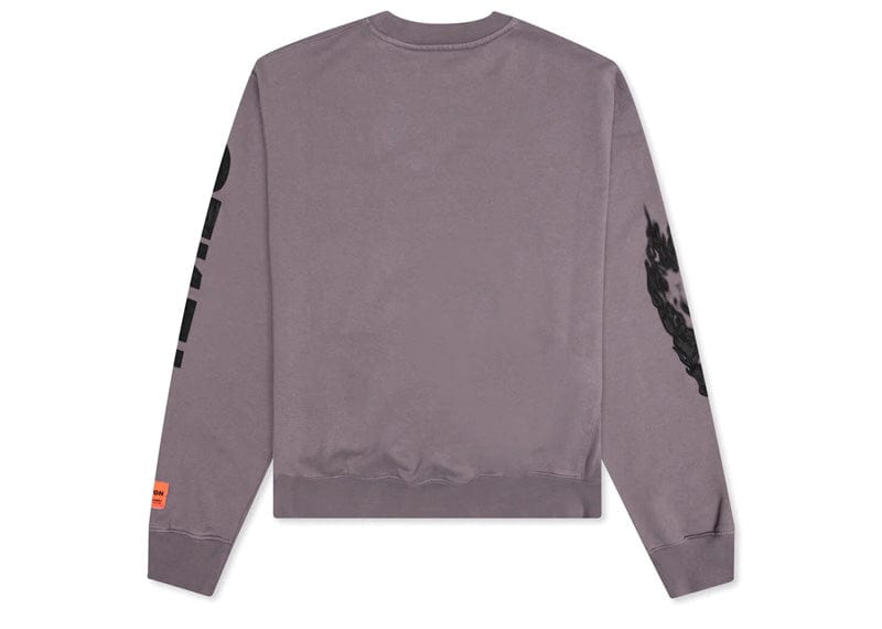 Heron Preston Flaming Skull Crewneck - Grey/Black