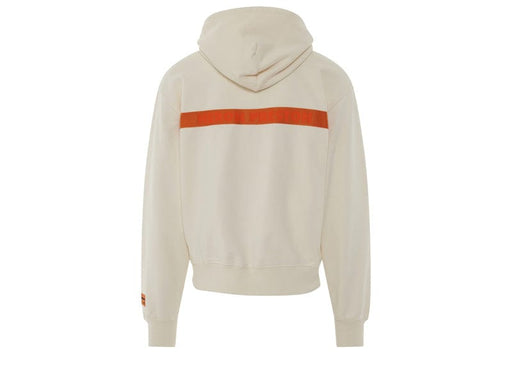 Heron Preston logo Tape Off Print Hoodie Cream