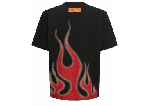 Heron Preston Times Flames SS Tee Black Red