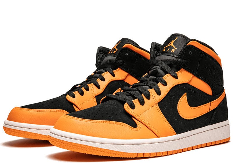 Air Jordan 1 Mid Black Orange Peel