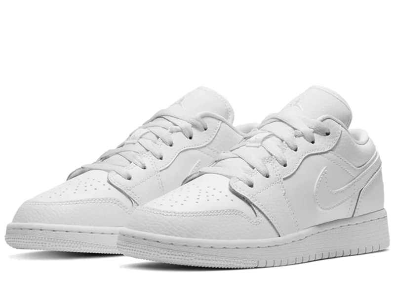 Air Jordan 1 White Tumbled Leather (GS)