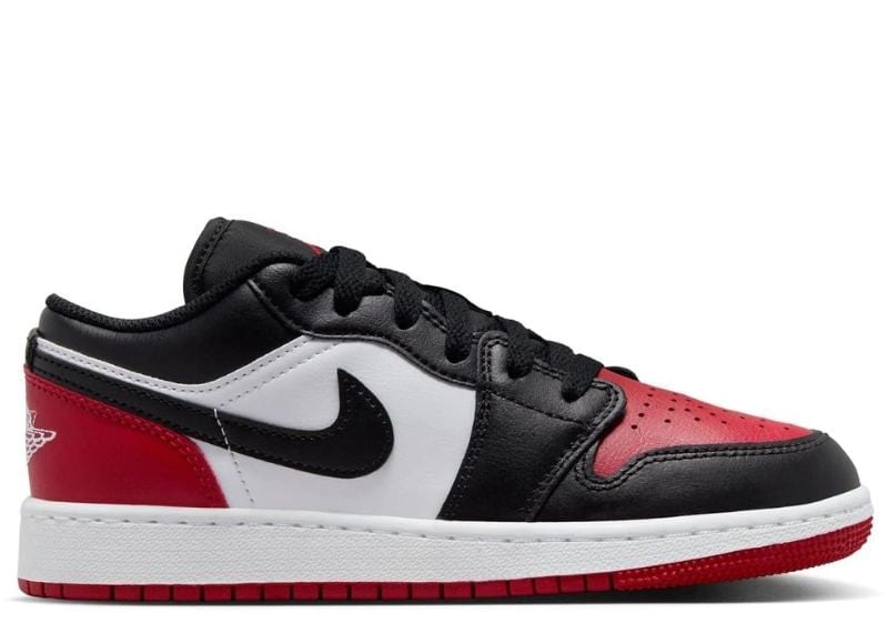 Jordan 1 Low Bred Toe 2.0 (GS)