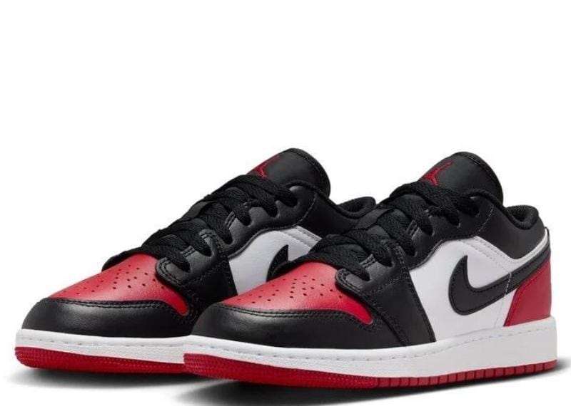 Jordan 1 Low Bred Toe 2.0 (GS)