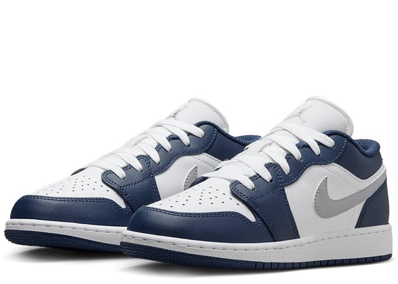 Jordan 1 Low Midnight Navy Wolf Grey (GS)