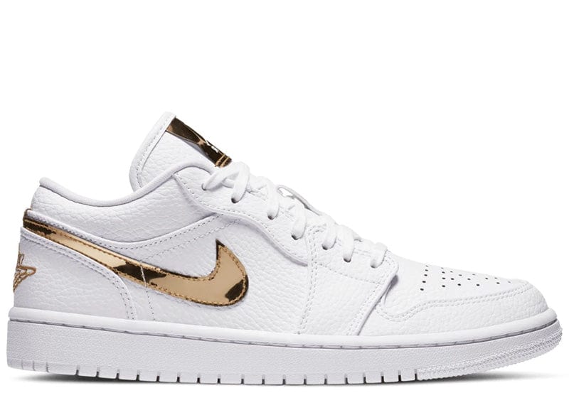 Jordan 1 Low White Metallic Gold (Women's)