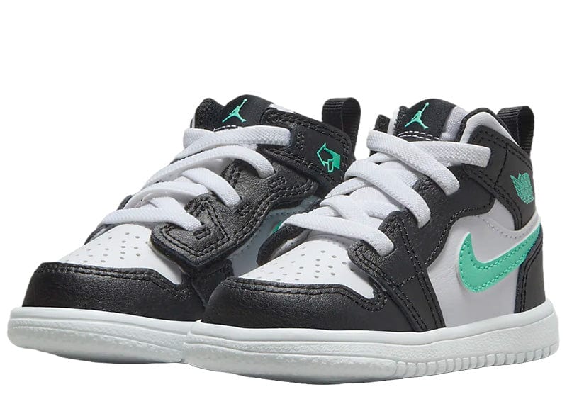 Jordan 1 Mid ALT White Black Green Glow (TD)