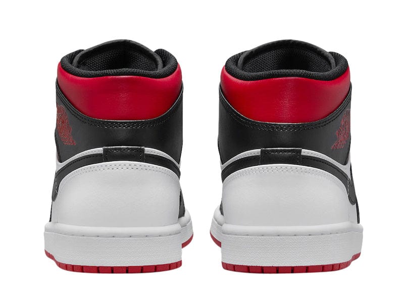 Jordan 1 Mid Black Toe White Gym Red