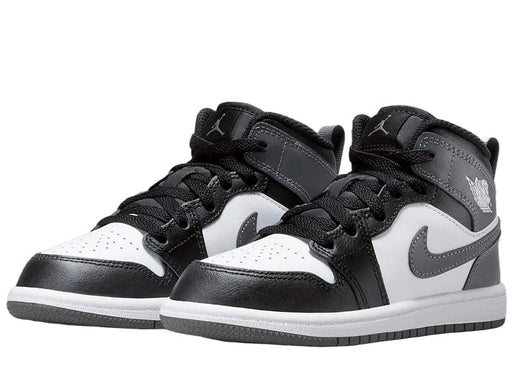 Jordan 1 Mid Black White Iron Grey (PS)