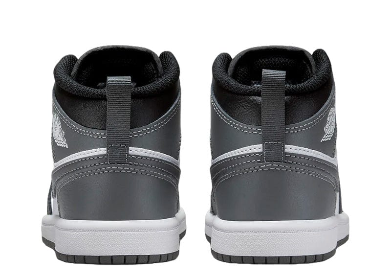 Jordan 1 Mid Black White Iron Grey (PS)