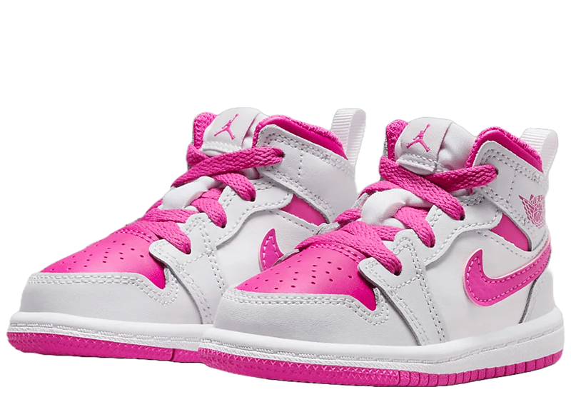 Jordan 1 Mid Iris Whisper White Fire Pink (TD)