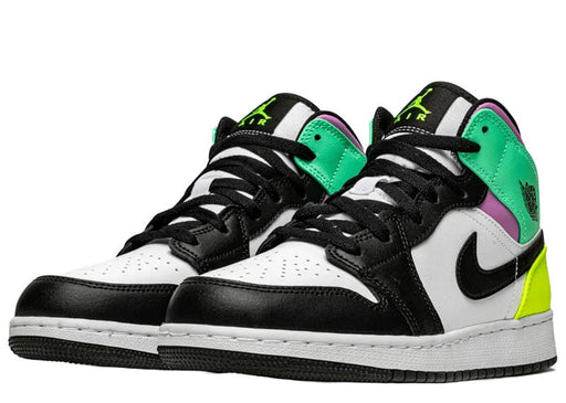 Jordan 1 Mid Pastel Black Toe (GS)