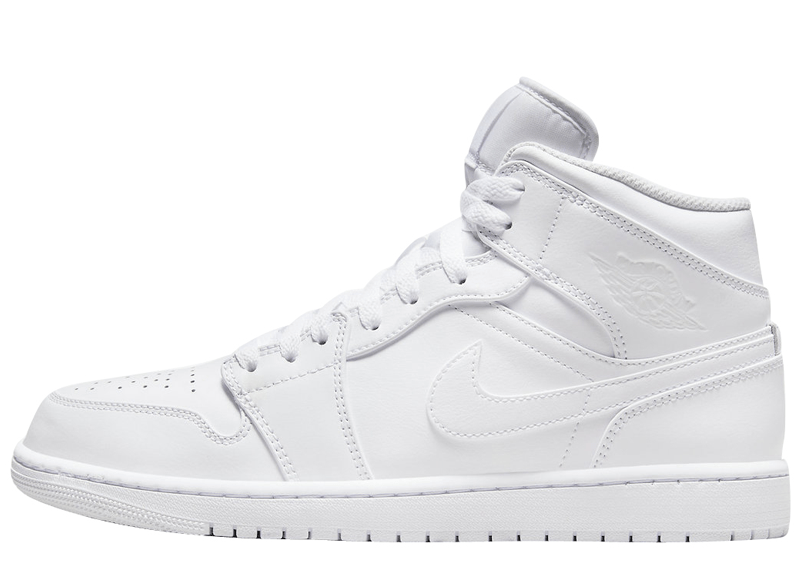 Jordan 1 Mid Triple White (2022)