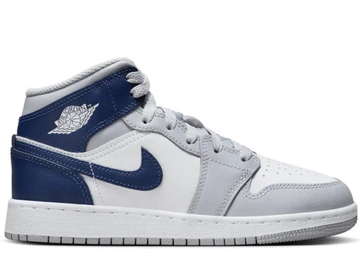 Jordan 1 Mid Wolf Grey Midnight Navy (GS)