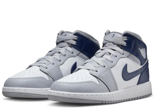 Jordan 1 Mid Wolf Grey Midnight Navy (GS)