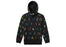 Kenzo Black Multicolor All Over Logo Hoodie