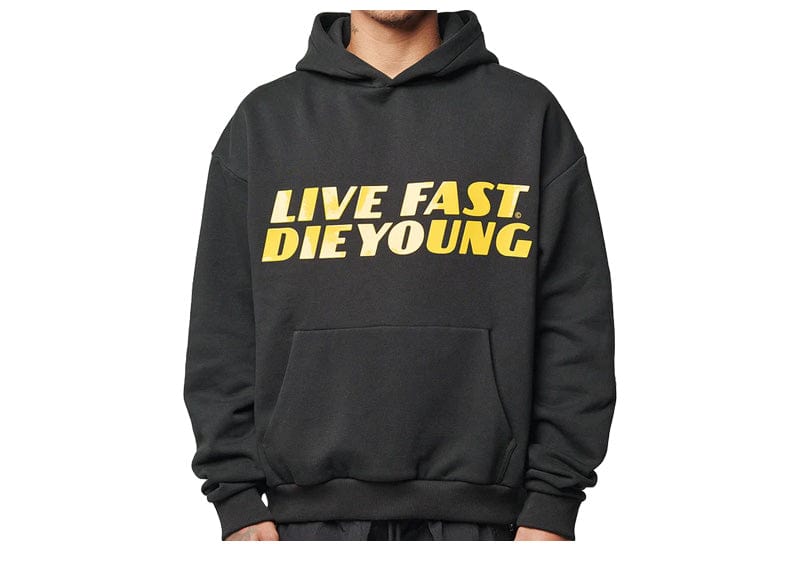 Live Fast Die Young Drift hoodie Black/Yellow