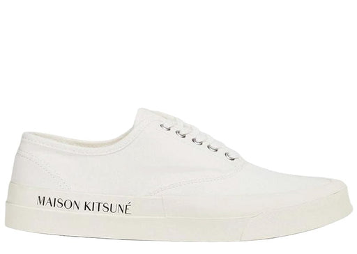 MAISON KITSUNÉ PRINTED SOLE CANVAS LACED (CREAM)