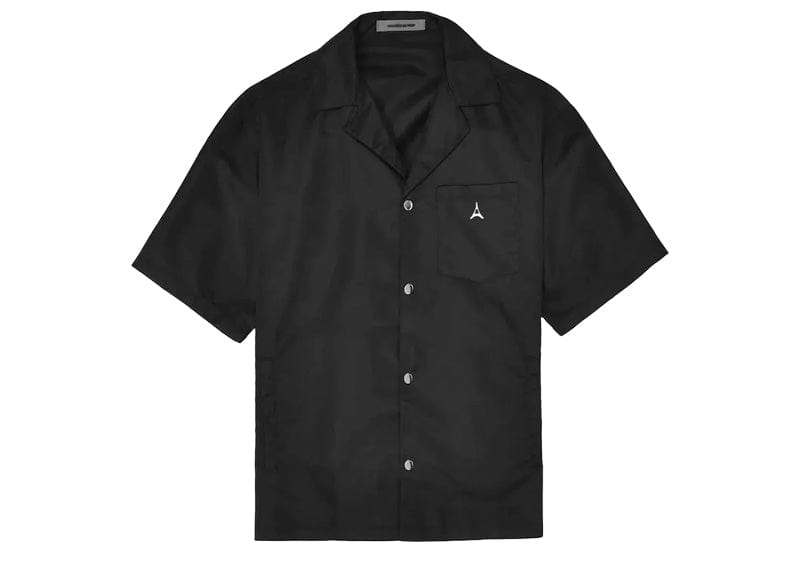 Manière De Voir Denim Nylon Revere Shirt Black