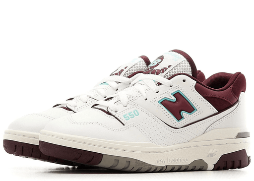 New Balance 550 Burgundy Cyan