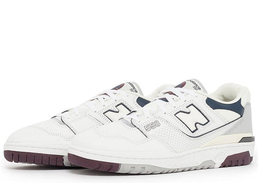 New Balance 550 White Burgundy Navy