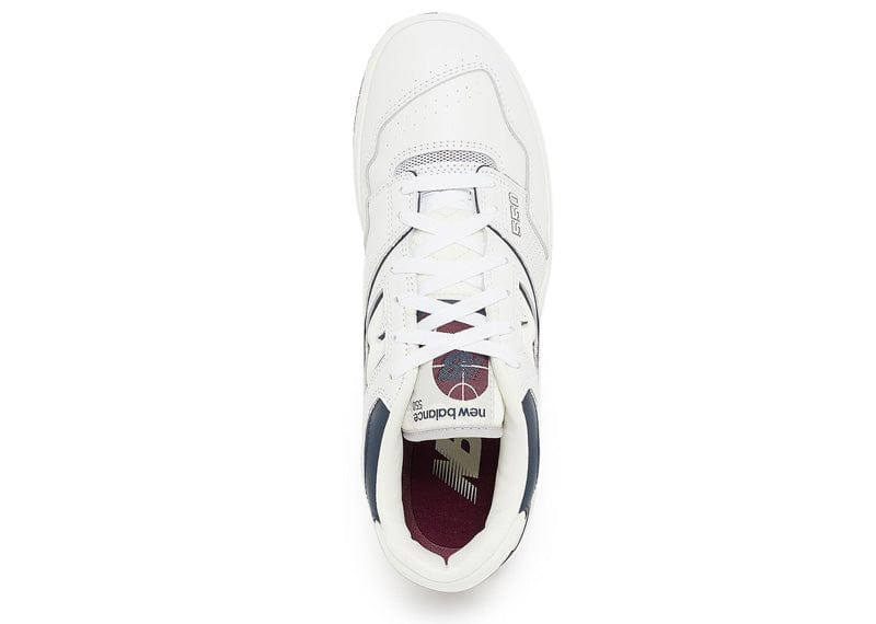 New Balance 550 White Burgundy Navy