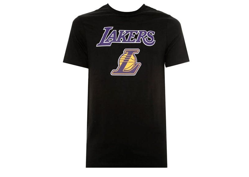 New Era LA Lakers Logo Black T-Shirt Schwarz