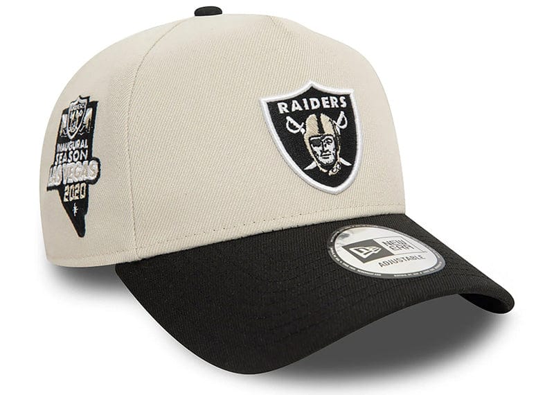 New Era Las Vegas Raiders NFL Light Beige 9FORTY E-Frame Adjustable Cap