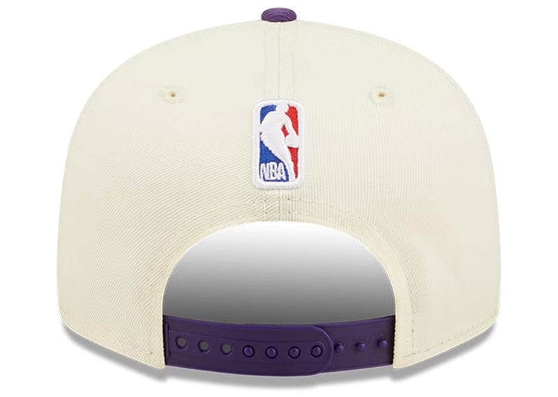 New Era Los Angeles Lakers Cream/Purple 2022 NBA Draft 9FIFTY Snapback Adjustable Hat