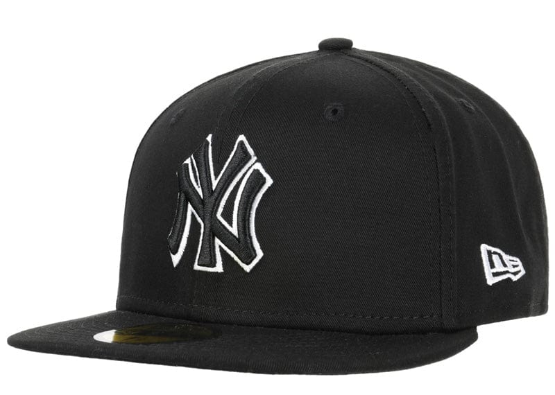 New York Yankees 59Fifty Black/White Outline