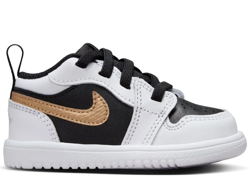 Jordan 1 Low White/Metallic Gold-Black (TD)