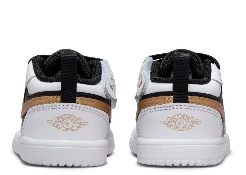 Jordan 1 Low White/Metallic Gold-Black (TD)