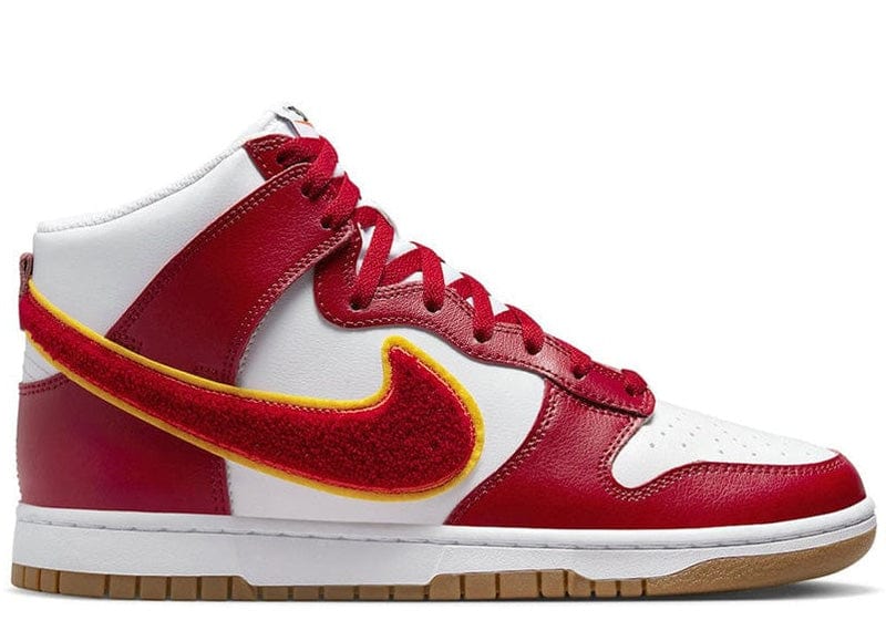 Nike Dunk High Chenille Swoosh White Gym Red