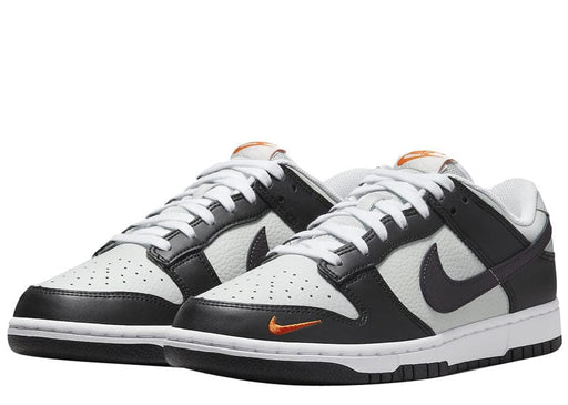 Nike Dunk Low Grey Black Orange Mini Swoosh