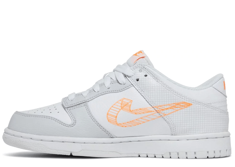 Nike Dunk Low SE 3D Swoosh Pure Platinum Total Orange (GS)