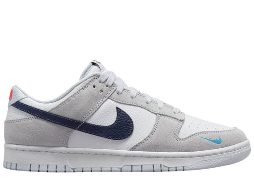 Nike Dunk Low White Grey Navy Aqua Mini Swoosh