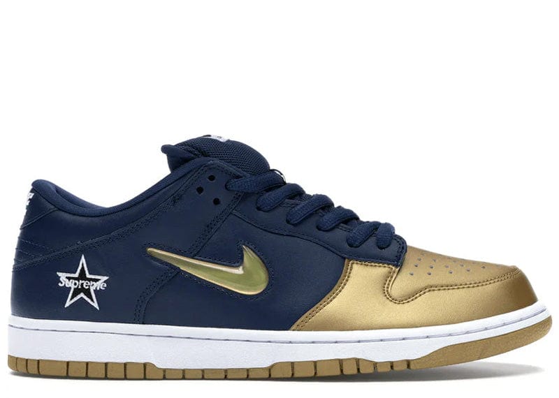 Nike SB Dunk Low Supreme Jewel Swoosh Gold